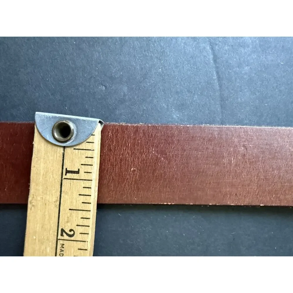 Womens Brown Leather Belt Size 28 Brass Buckle Casual Cowboy Boho Western